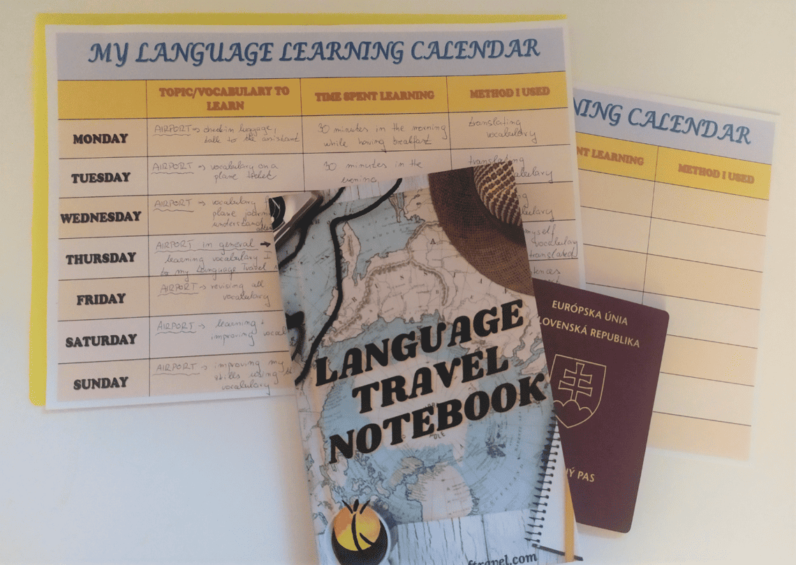 My language learning calendar