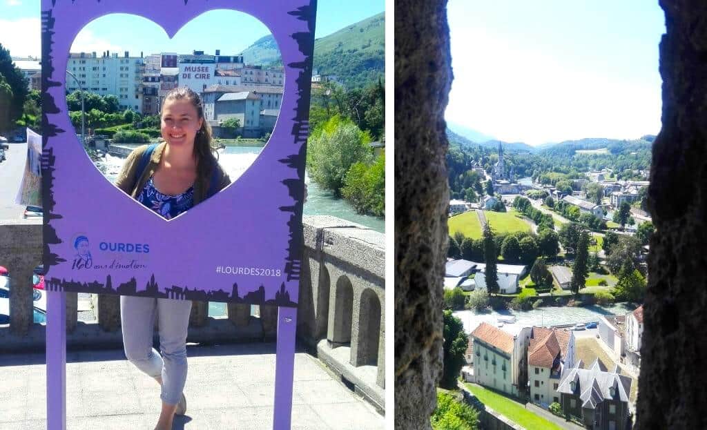 me visiting Lourdes on south of France itinerary