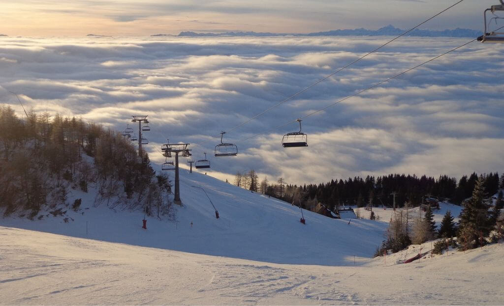 skiing slopes slovenia