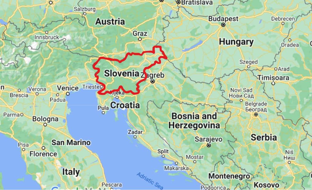 Slovenia on the map