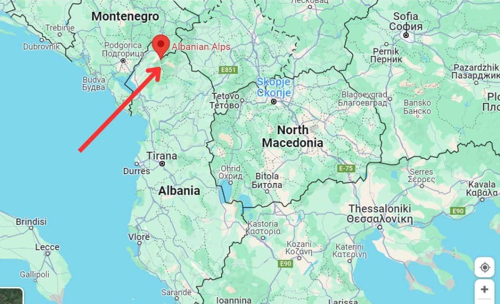 Albanian Alps maps