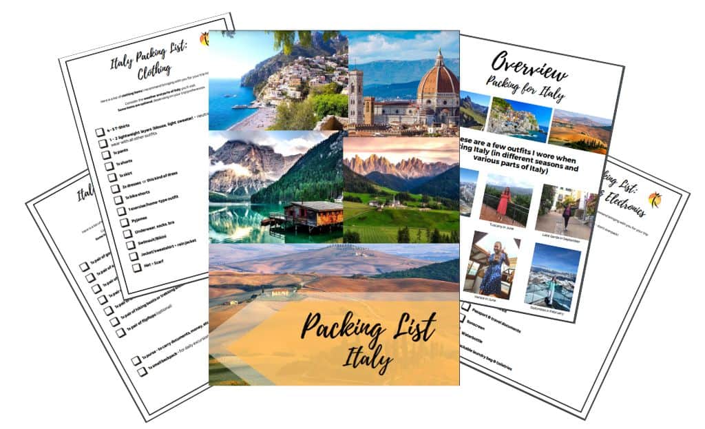 printable packing checklist for italy