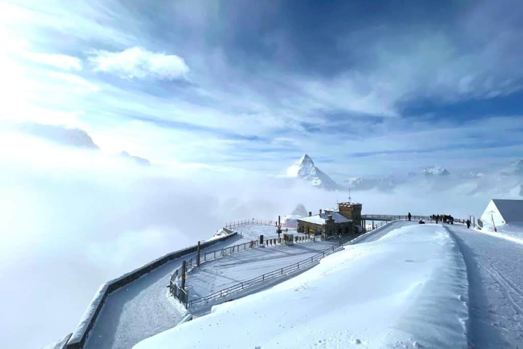 Gornergrat in winter Zermatt