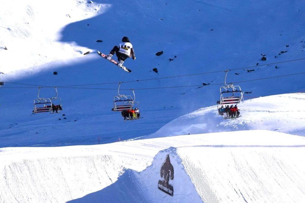 St. Moritz snowboarding