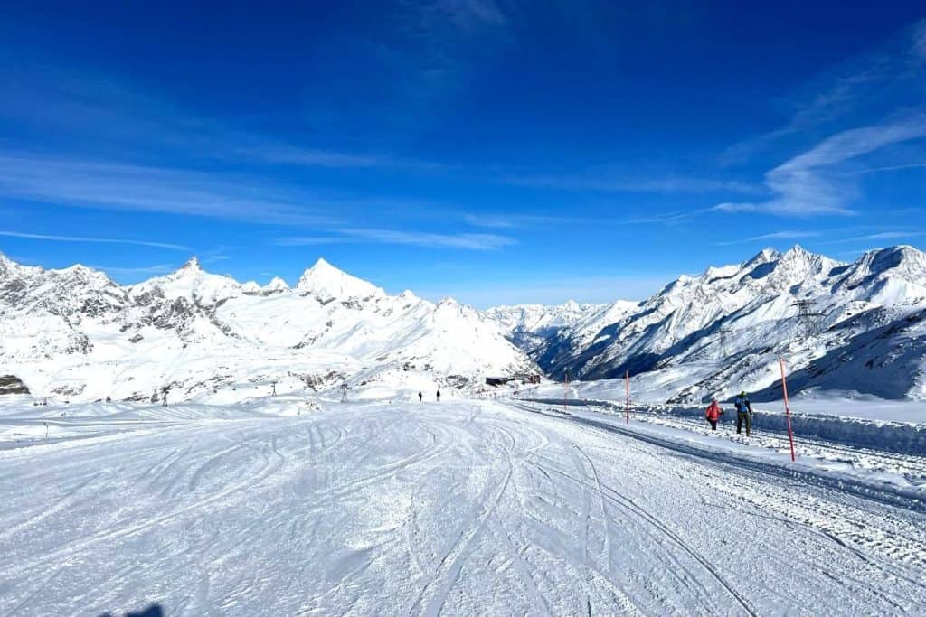 Zermatt in winter hiking