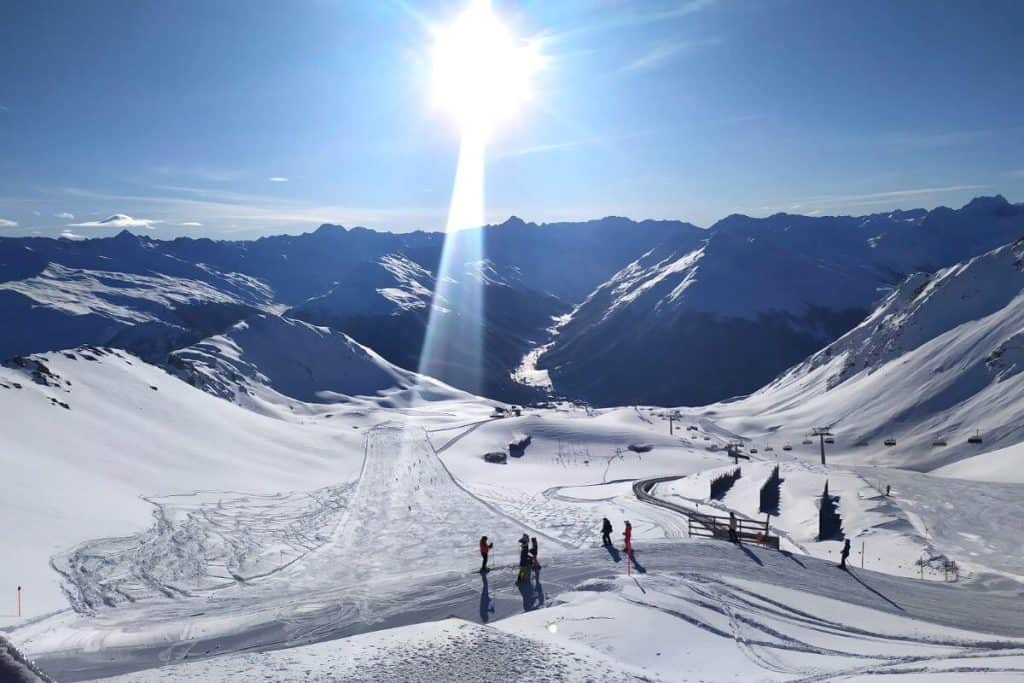 skiing in Davos Parsenn ski slopes