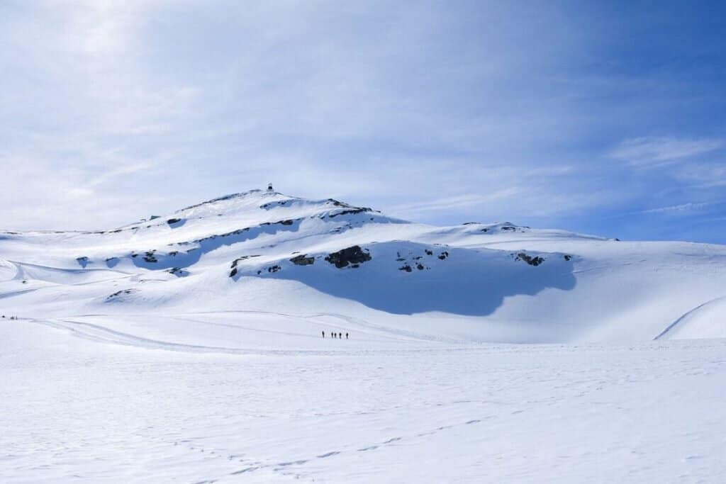 skiing in Switzerland winter landscape and slopes