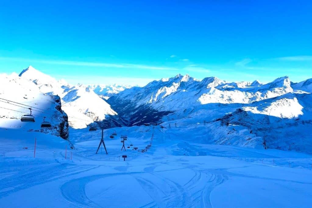 skiing in Zermatt Trockener Steg