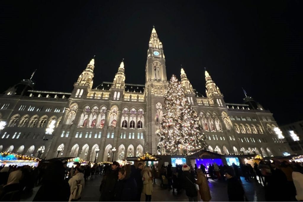 Austria Christmas market itinerary Vienna Rathaus