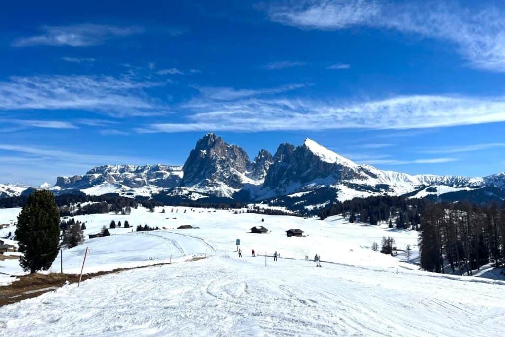 Dolomites in winter cross-country skiing
