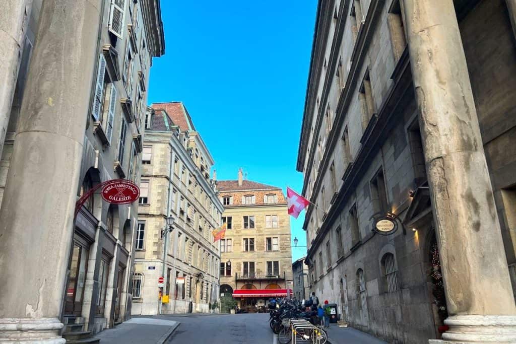 Geneva in winter Old Town