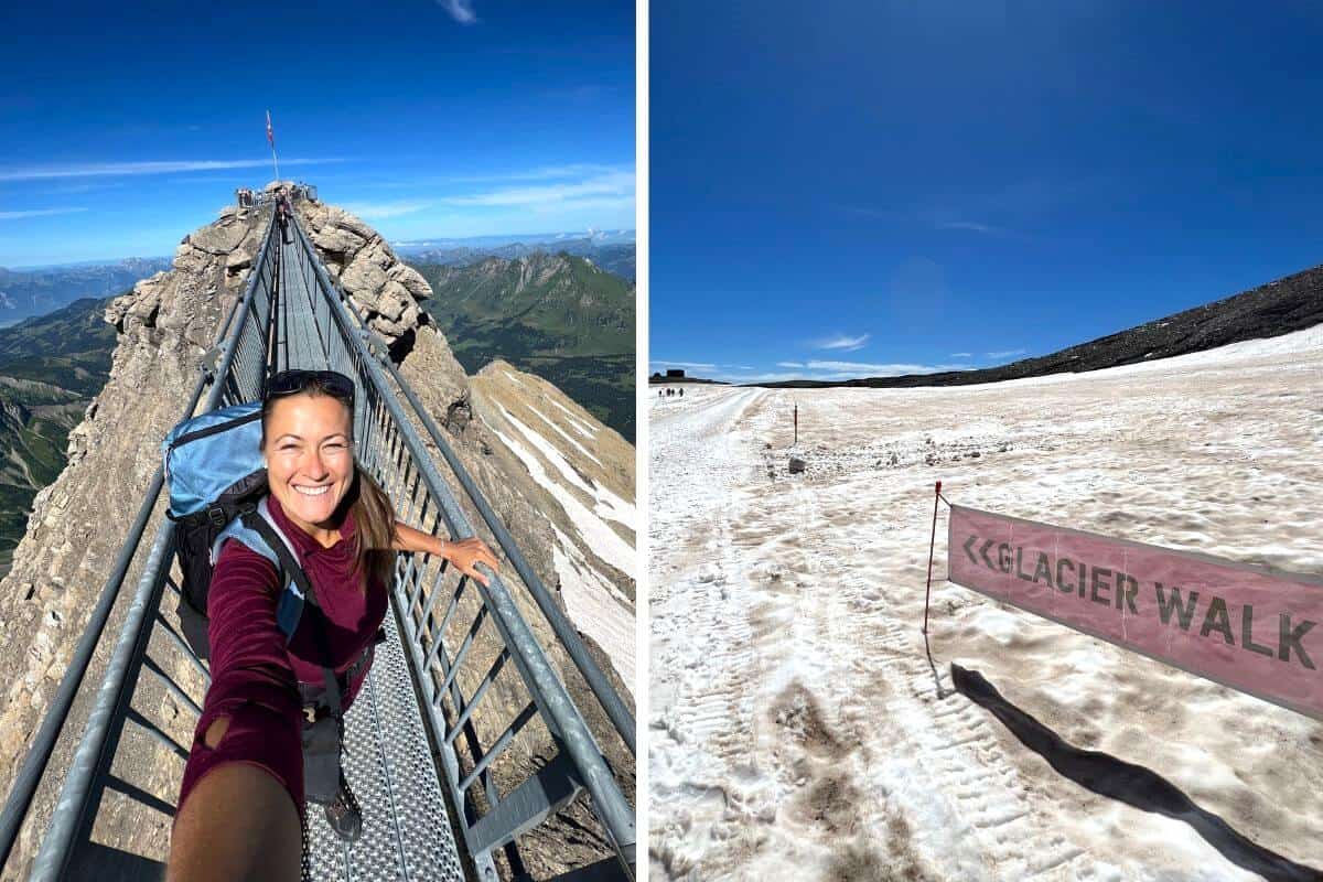 Glacier 3000 walking Switzerland