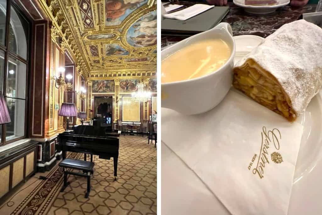 Viennese coffee culture and apple strudel
