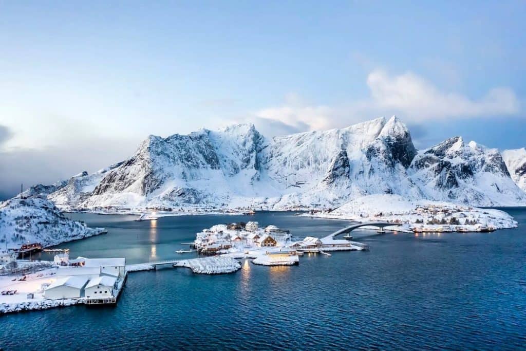 best places to visit in europe in winter lofoten islands norway