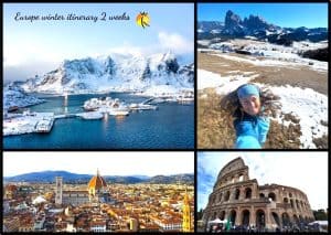 europe winter itinerary 2 weeks