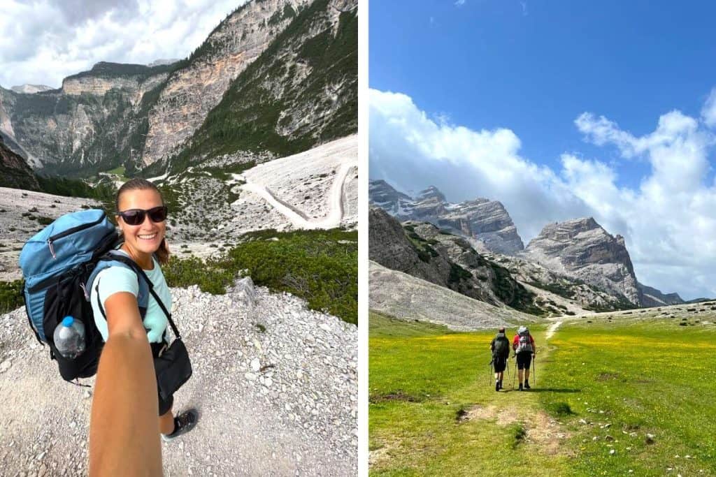 hiking Alta Via 1 in the Dolomites