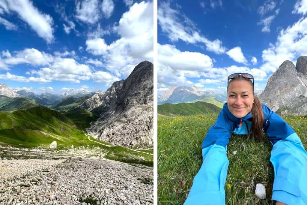hiking in the Dolomites
