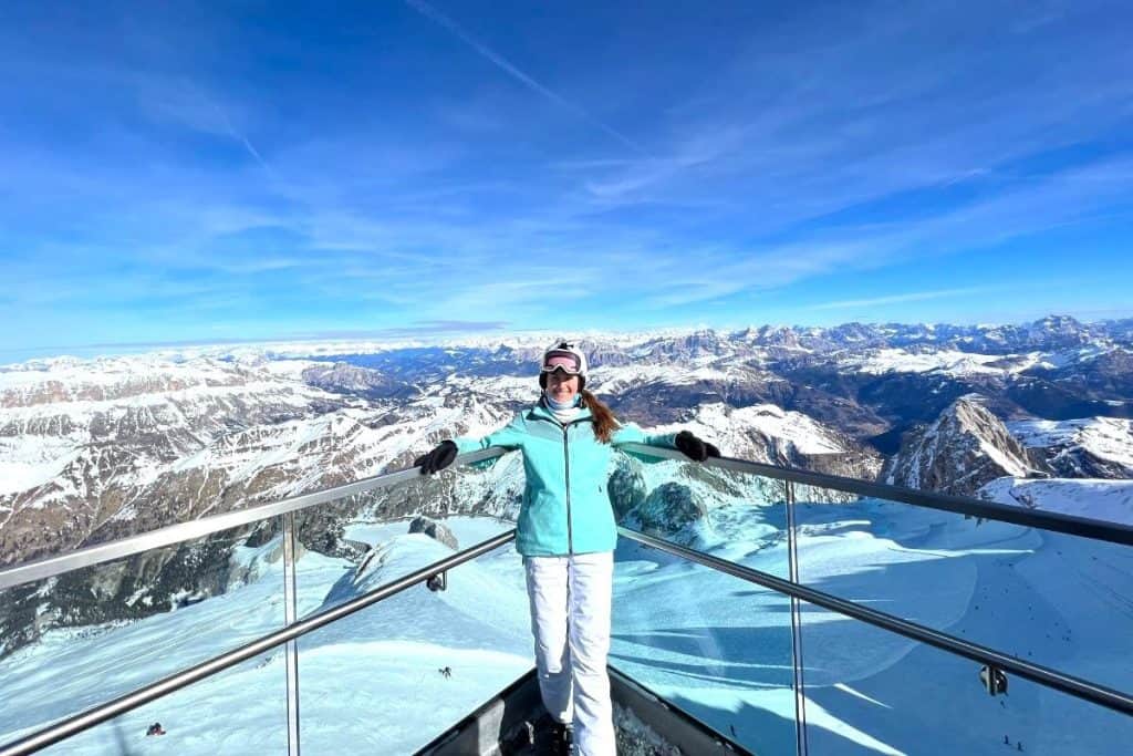 skiing in the Dolomites Marmolada
