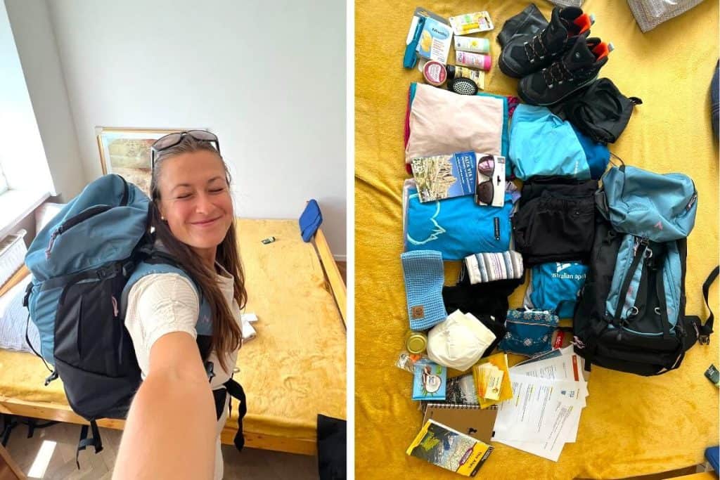 dolomites hut to hut hiking experience and trails what to pack