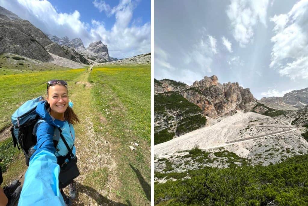 dolomites in summer hiking alta via 1