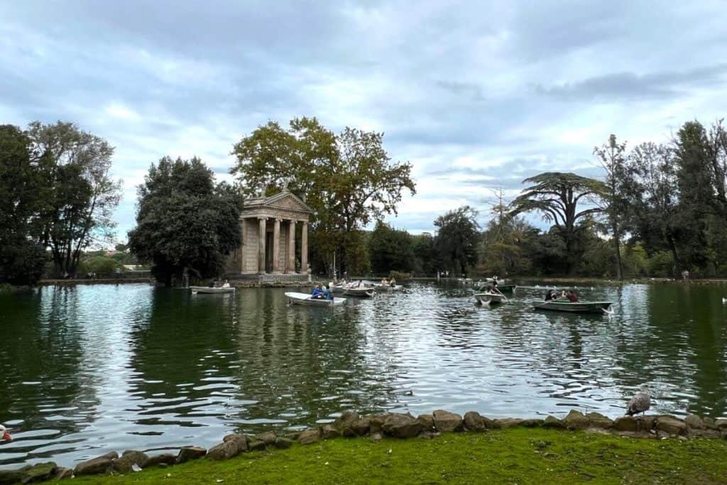 rome itinerary 3 days villa borghese park