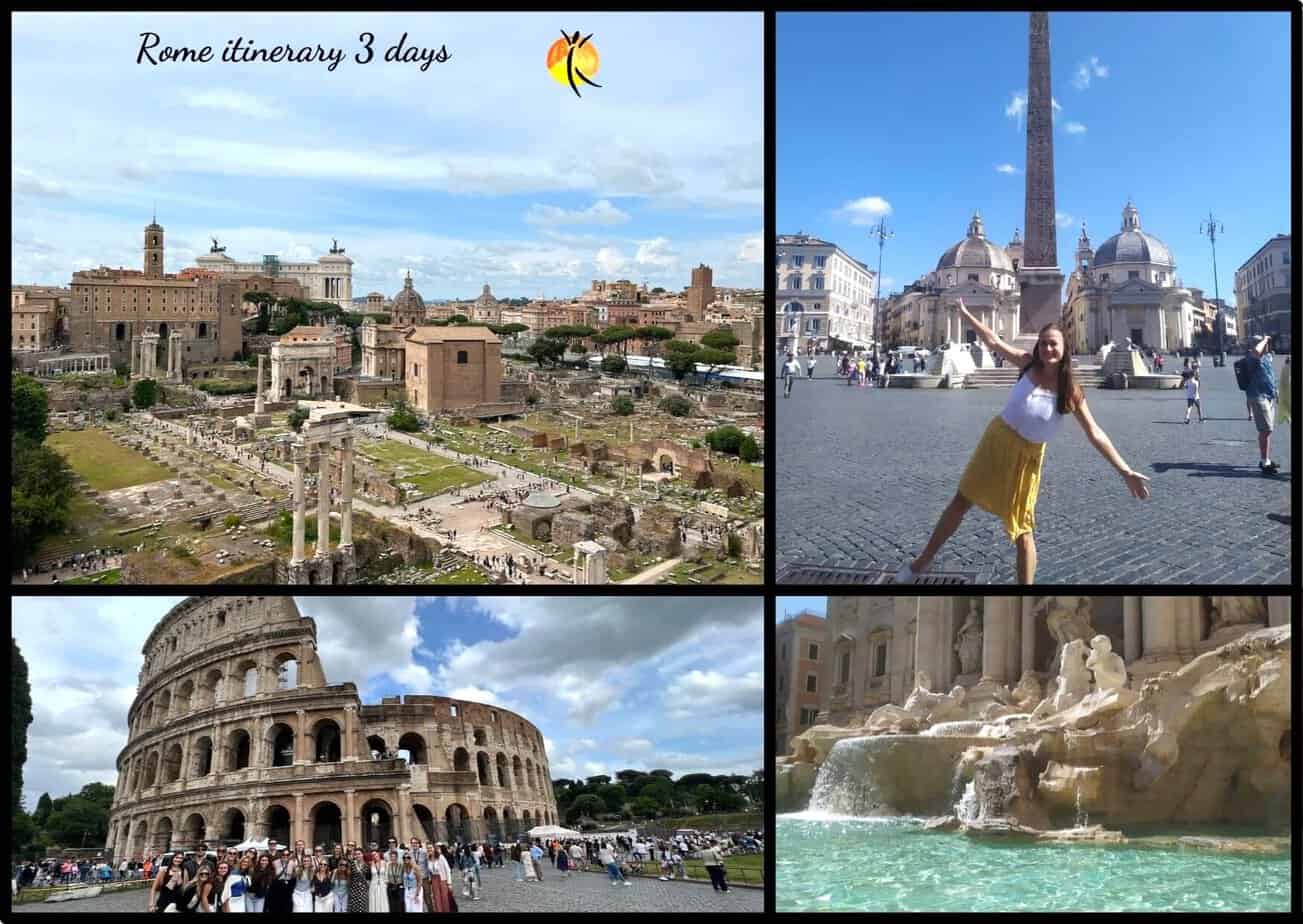rome itinerary 3 days